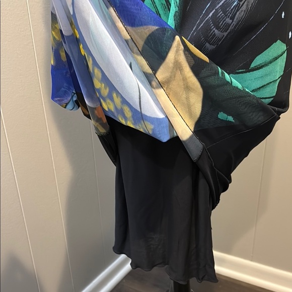 Desigual Women’s Medium Multicolor Abstract Mesh Layer Midi Dress - Picture 5 of 5